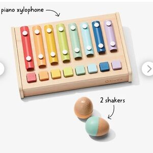 KiwiCo Colorful Wooden Xylophone Set with Shakers
